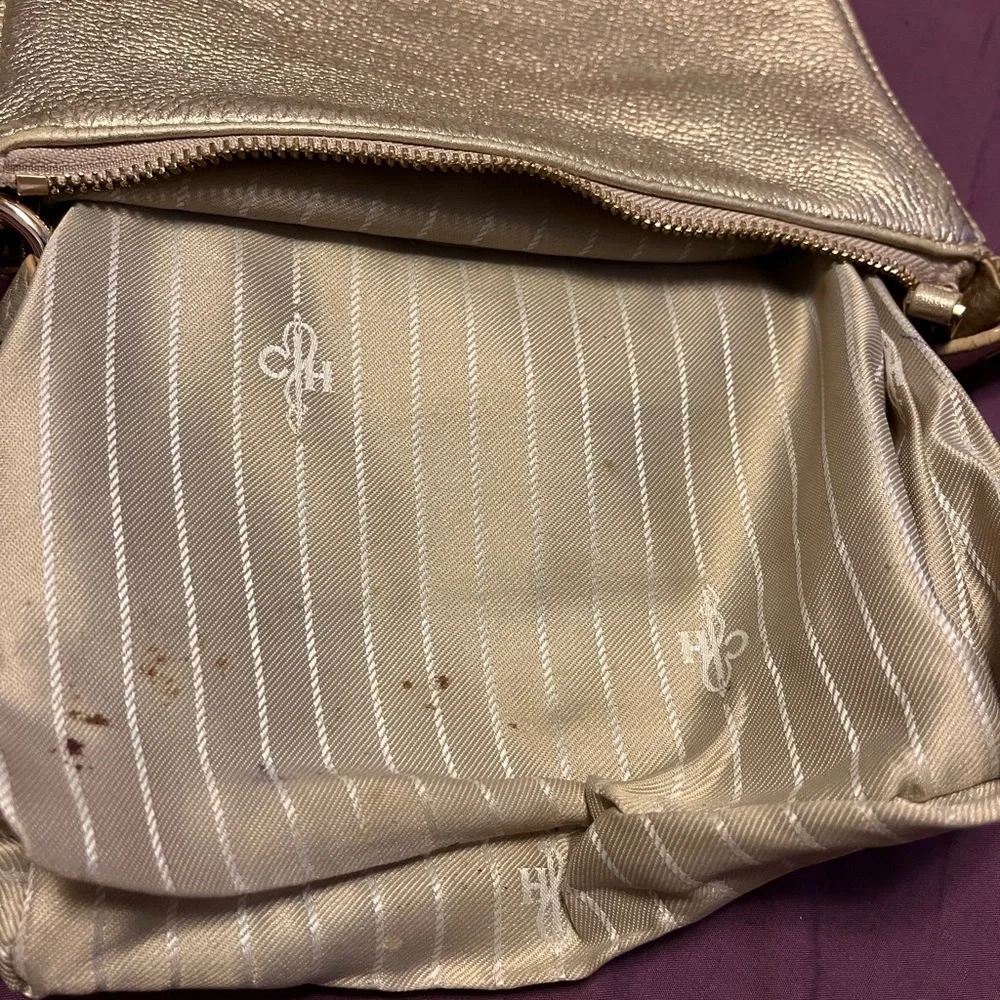 Leather Cole Haan Gold Crossbody (Expandable) Purse - Picture 9 of 9